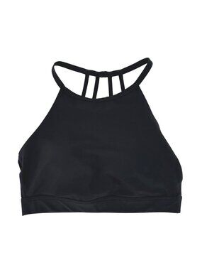All In Motion Strappy Back High Neck Black Sports Bra S